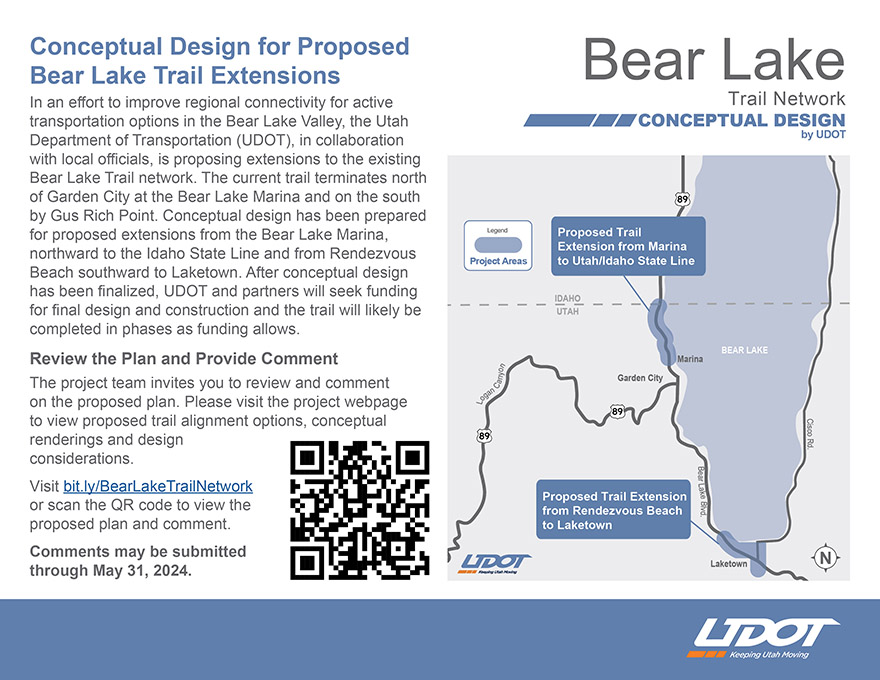 Conceptual Design for Proposed Bear Lake Trail Extensions